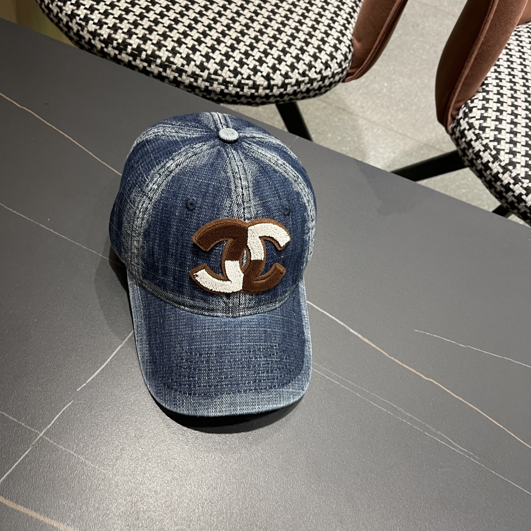  香奈儿CHANEL新品牛仔棒球帽，小香经典简约，时尚休闲设计 跑量新品，网红款