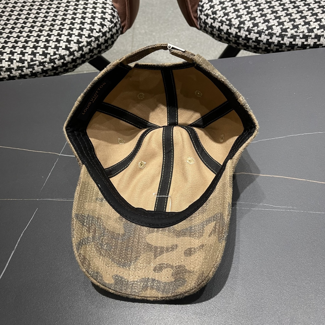 LV(路易威登)新款棒球帽，做工细致完美，质量超赞，基础头围56，贴片可调节。