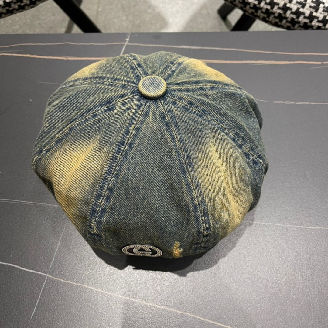  Gucci古奇2024年早秋新款牛仔贝雷帽，南瓜帽，帽型超级好看，出街旅游必备