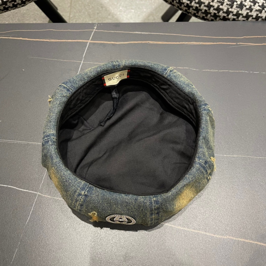  Gucci古奇2024年早秋新款牛仔贝雷帽，南瓜帽，帽型超级好看，出街旅游必备