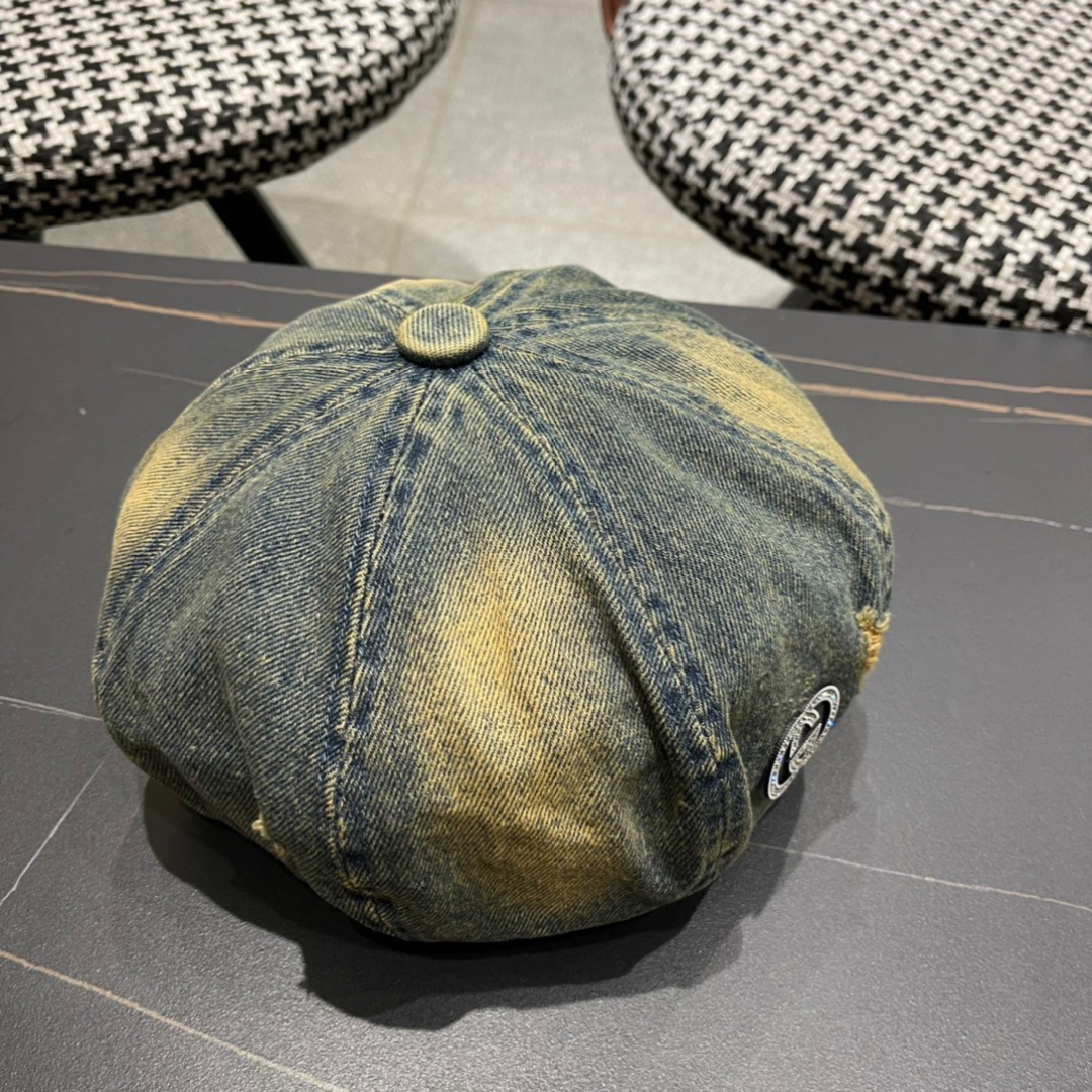  Gucci古奇2024年早秋新款牛仔贝雷帽，南瓜帽，帽型超级好看，出街旅游必备