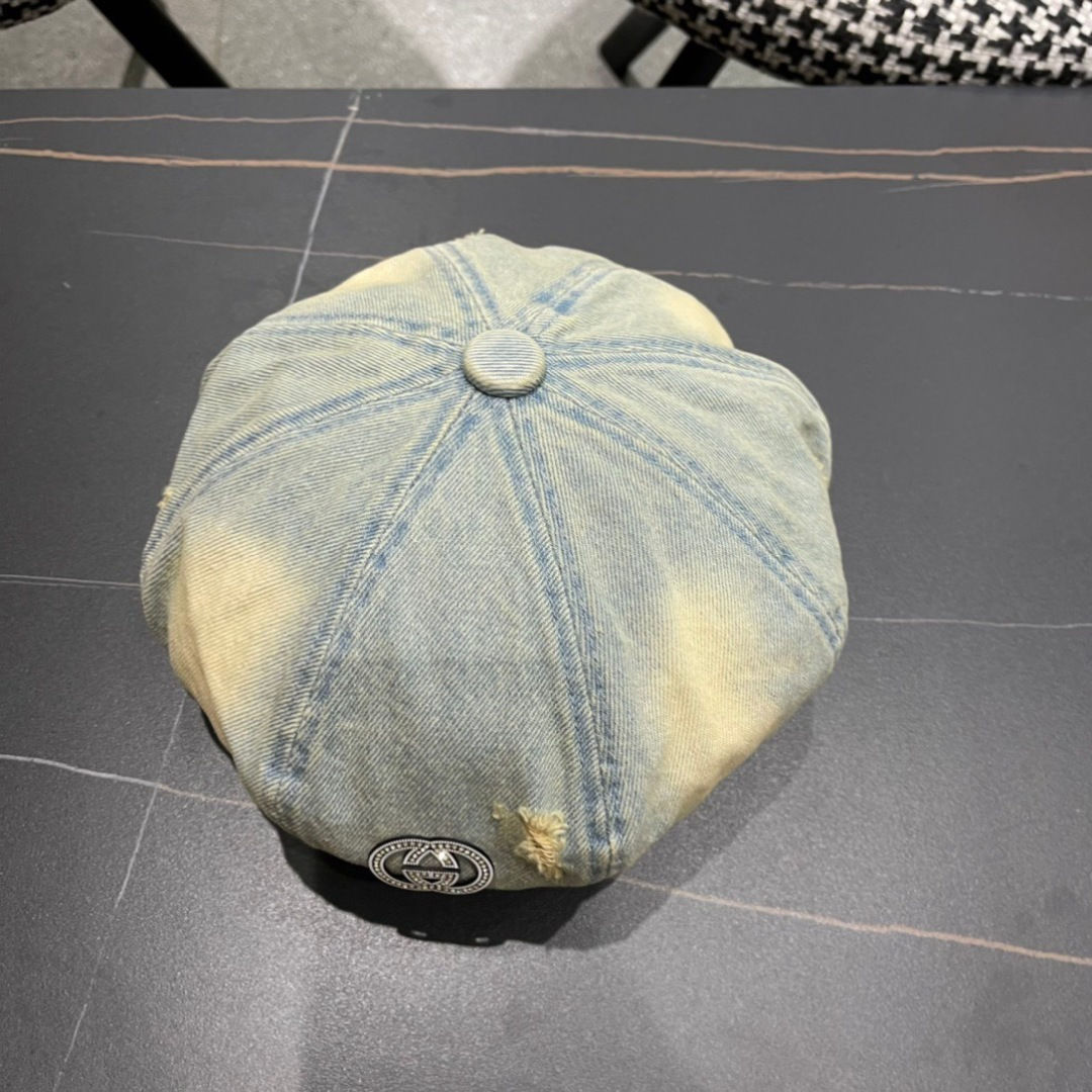  Gucci古奇2024年早秋新款牛仔贝雷帽，南瓜帽，帽型超级好看，出街旅游必备