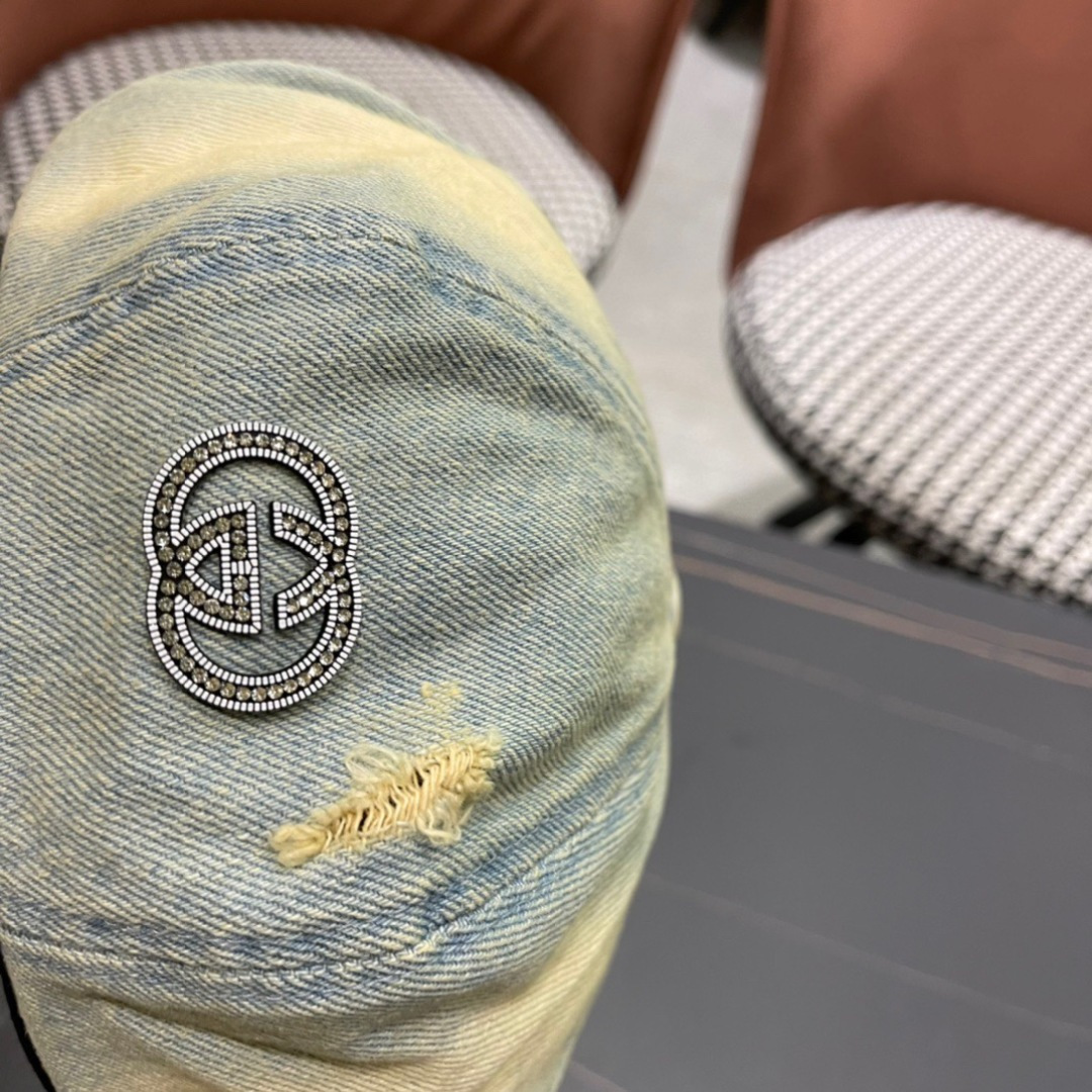  Gucci古奇2024年早秋新款牛仔贝雷帽，南瓜帽，帽型超级好看，出街旅游必备