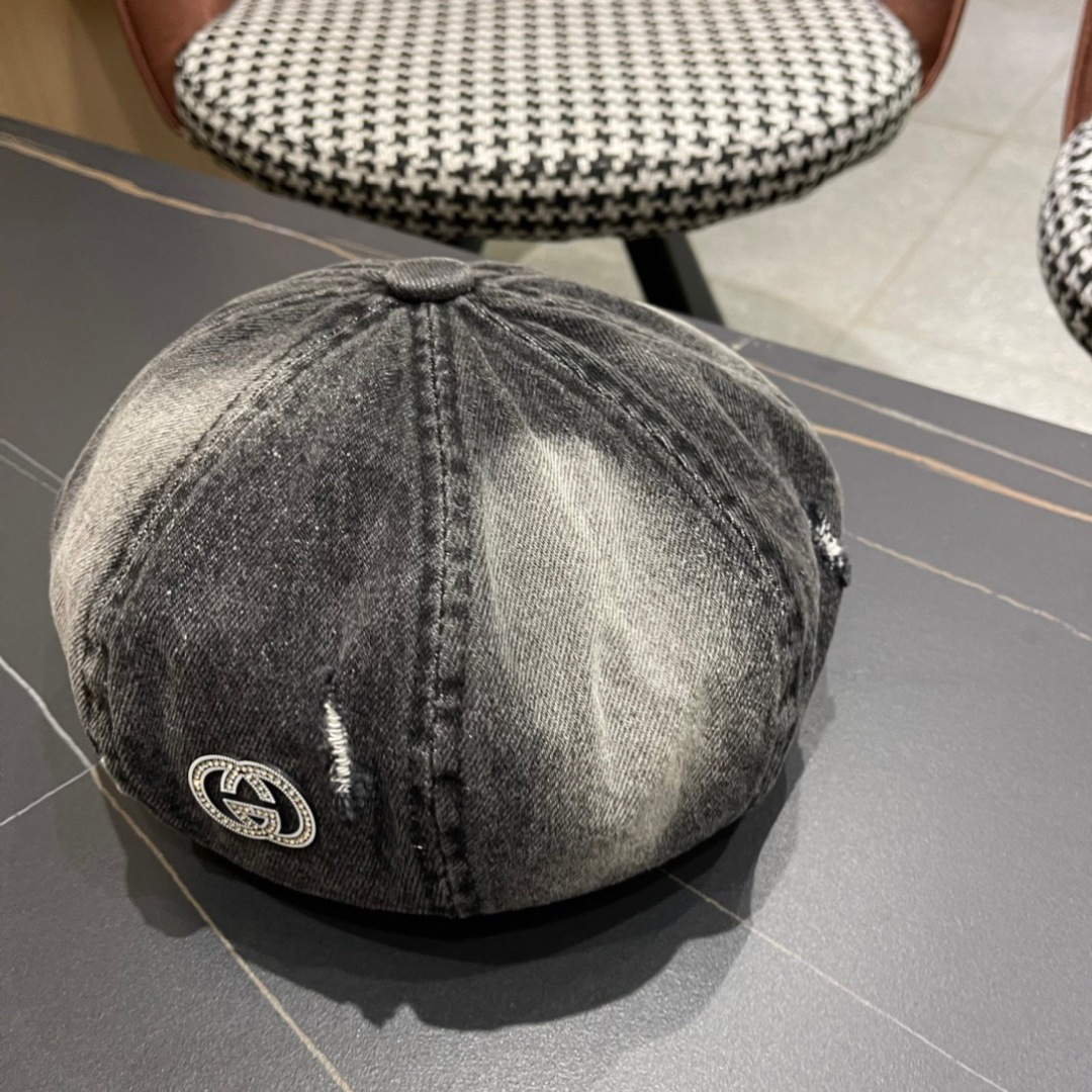  Gucci古奇2024年早秋新款牛仔贝雷帽，南瓜帽，帽型超级好看，出街旅游必备