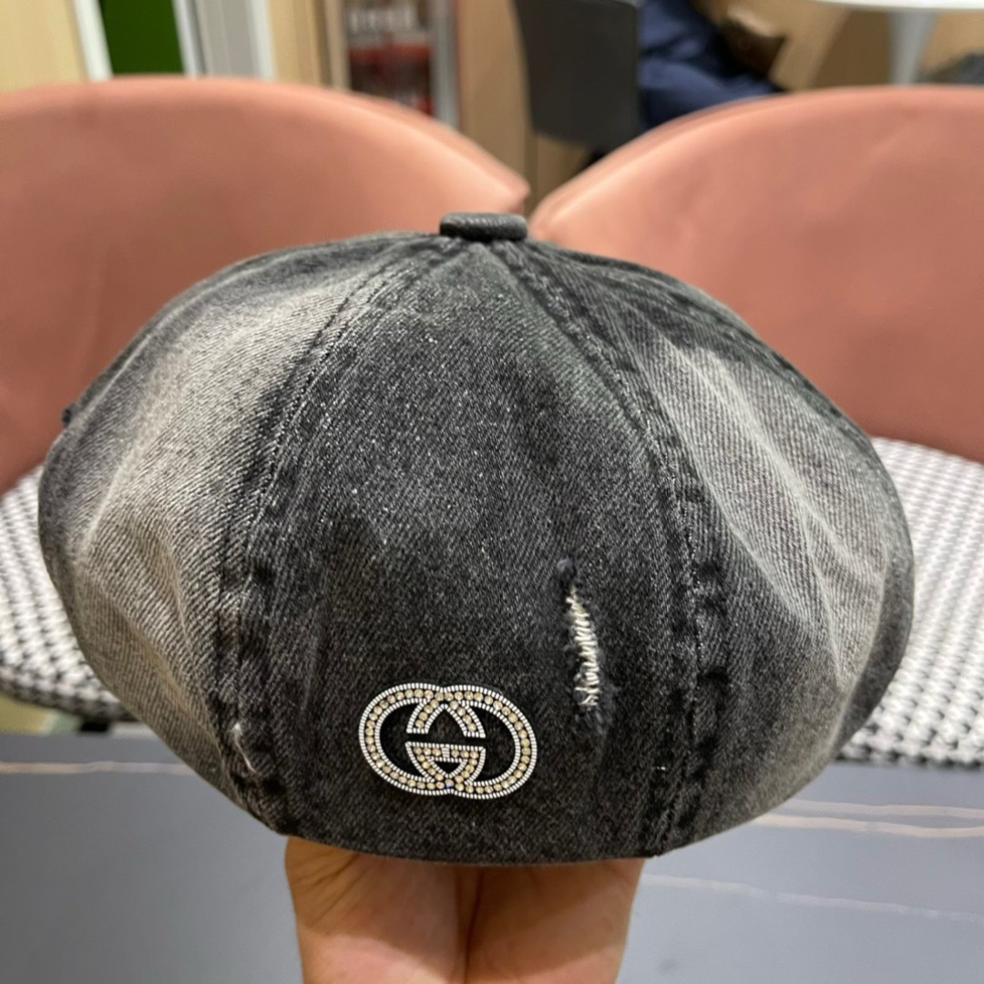  Gucci古奇2024年早秋新款牛仔贝雷帽，南瓜帽，帽型超级好看，出街旅游必备
