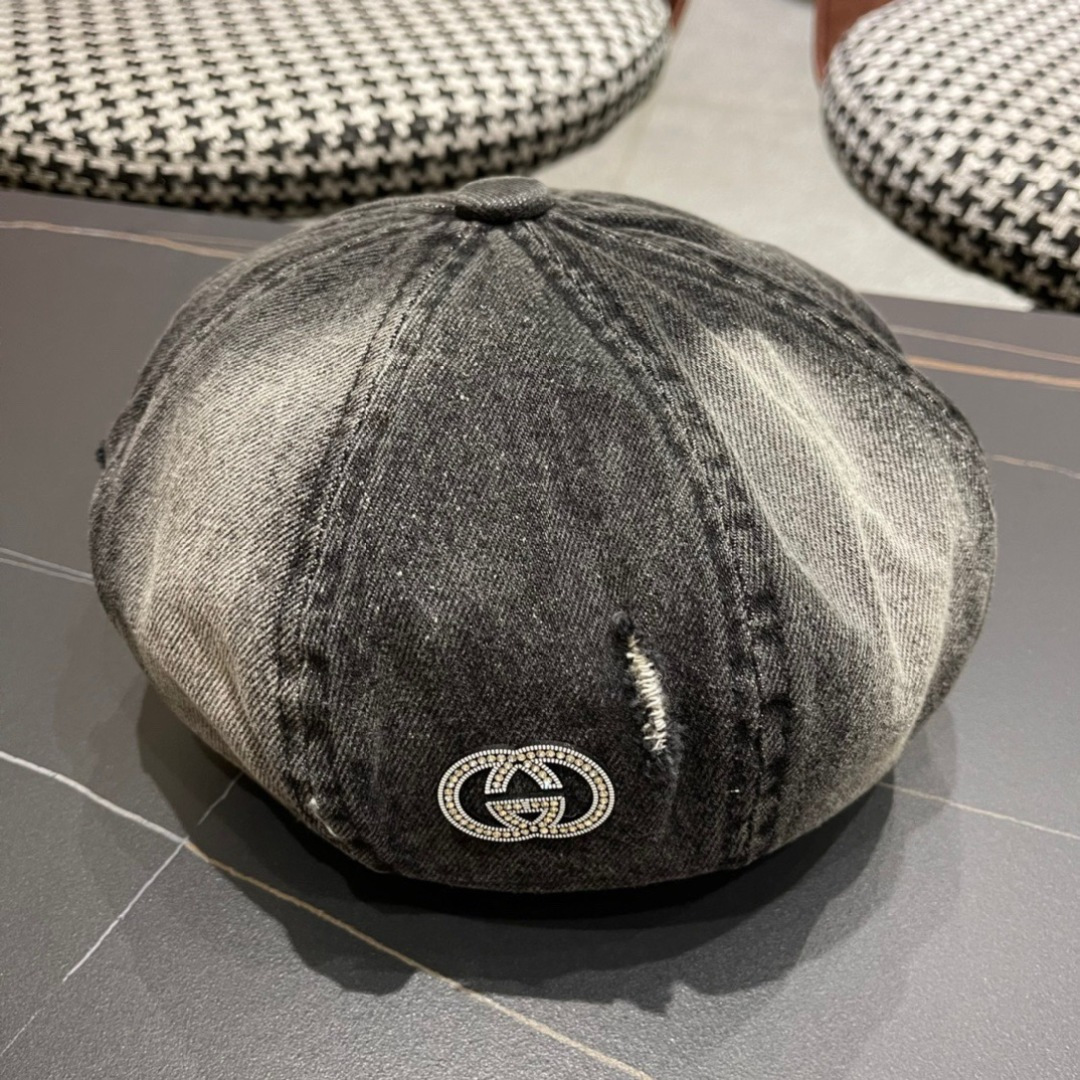 NO:363020,Gucci Gucci's new denim beret, pumpkin hat, super beautiful hat, must-have hat, straw hat, fisherman's hat, baseball hat, knit hat, hat, gucci, espadrilles, hatsGucci古奇早秋新款牛仔贝雷帽,南瓜帽,帽型超级好看,出街旅游必备帽子草帽渔夫帽棒球帽针织帽,帽子,gucci,espadrilles,hats,hat