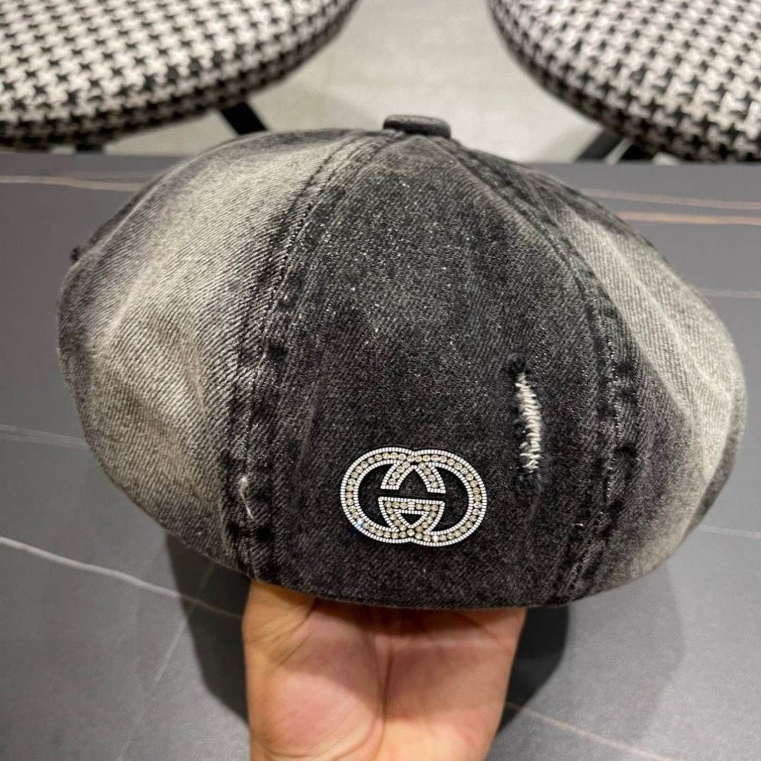  Gucci古奇2024年早秋新款牛仔贝雷帽，南瓜帽，帽型超级好看，出街旅游必备