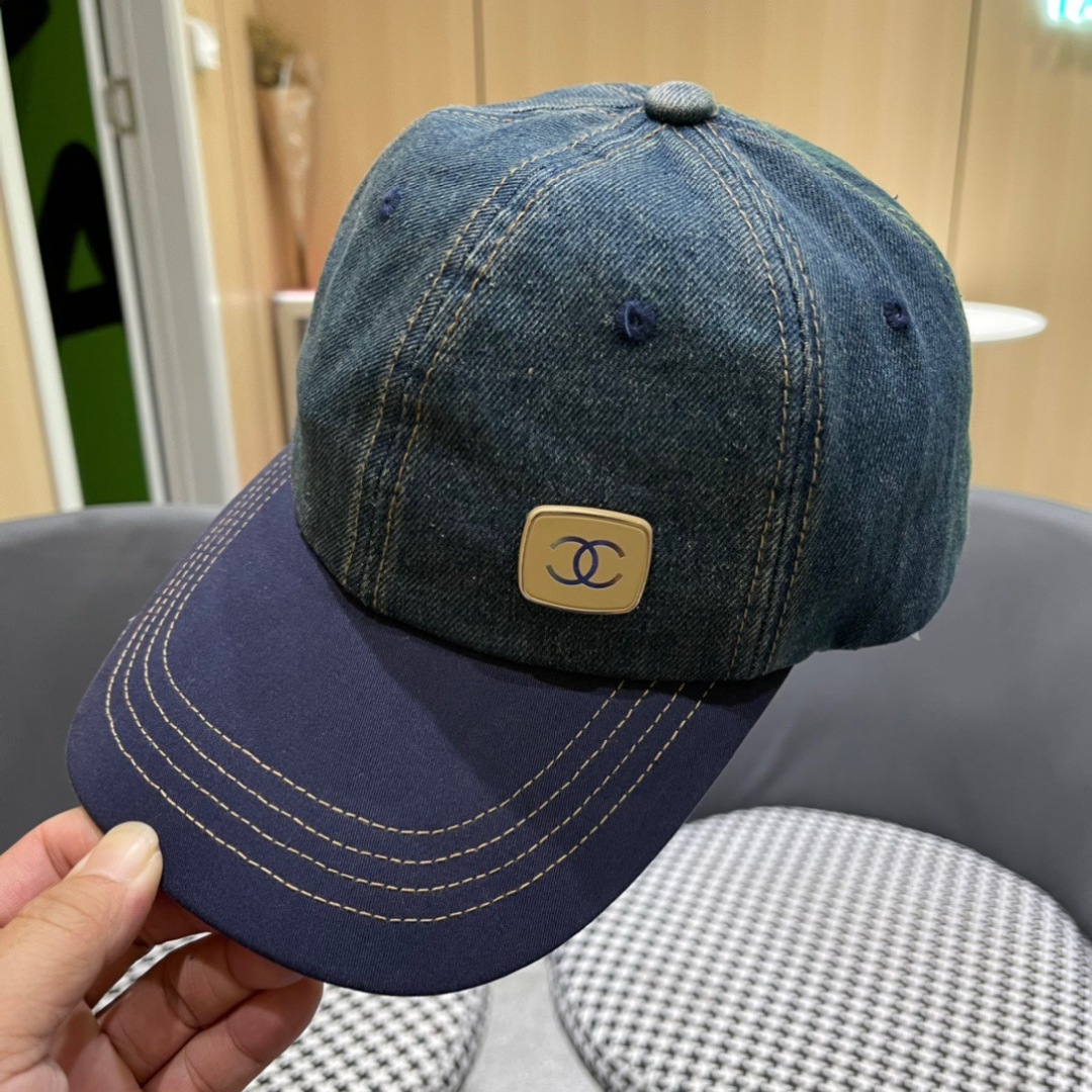  CHANEL香奈儿】新款简约牛仔棒球帽，新款出货，大牌款超好搭配，赶紧入手！

