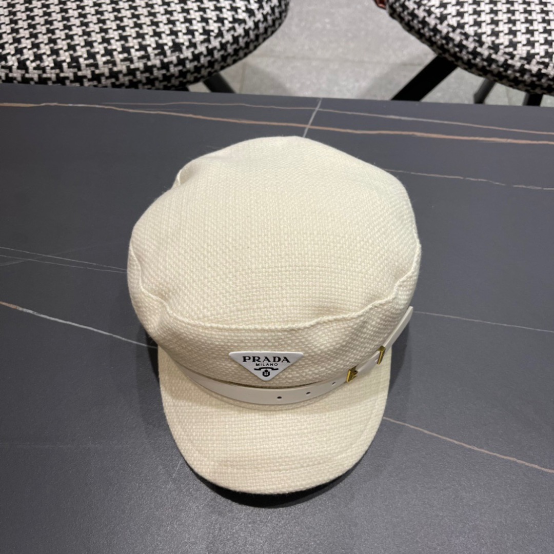 P116 Prada Korea Net, eight horned berets, scrambling a small-faced painter’s hat through the air - 图片 5