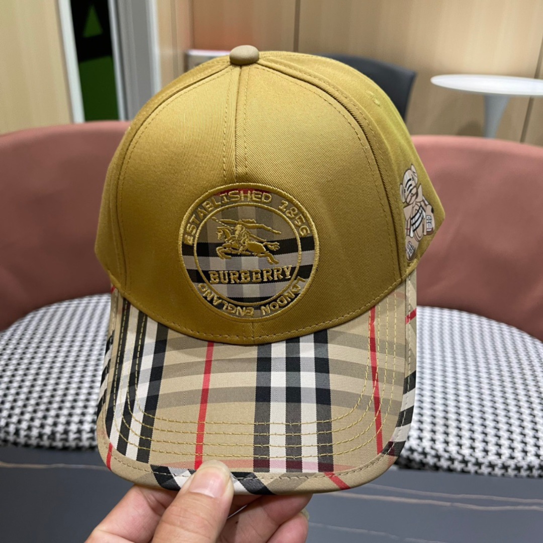 【巴宝莉burberry】🌸2025官网同步上线🎊 韩版新款英伦风定制款11原单品质 男女通用棒球帽 提