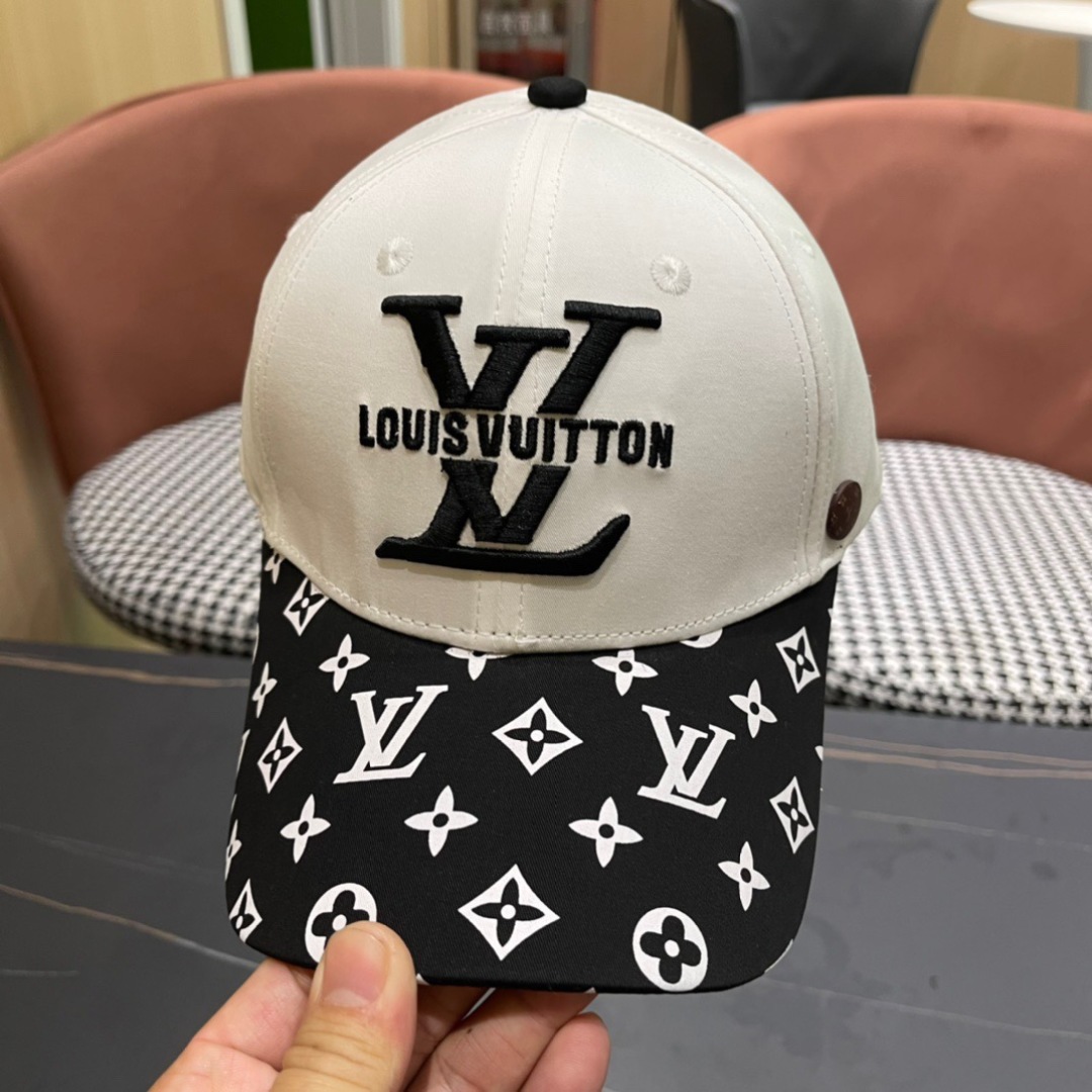   LouiVuittonLV 2025专柜新款路易威登家刺绣棒球帽，简单大方 男女通用遮阳帽，