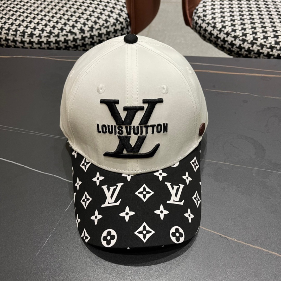   LouiVuittonLV 2025专柜新款路易威登家刺绣棒球帽，简单大方 男女通用遮阳帽，