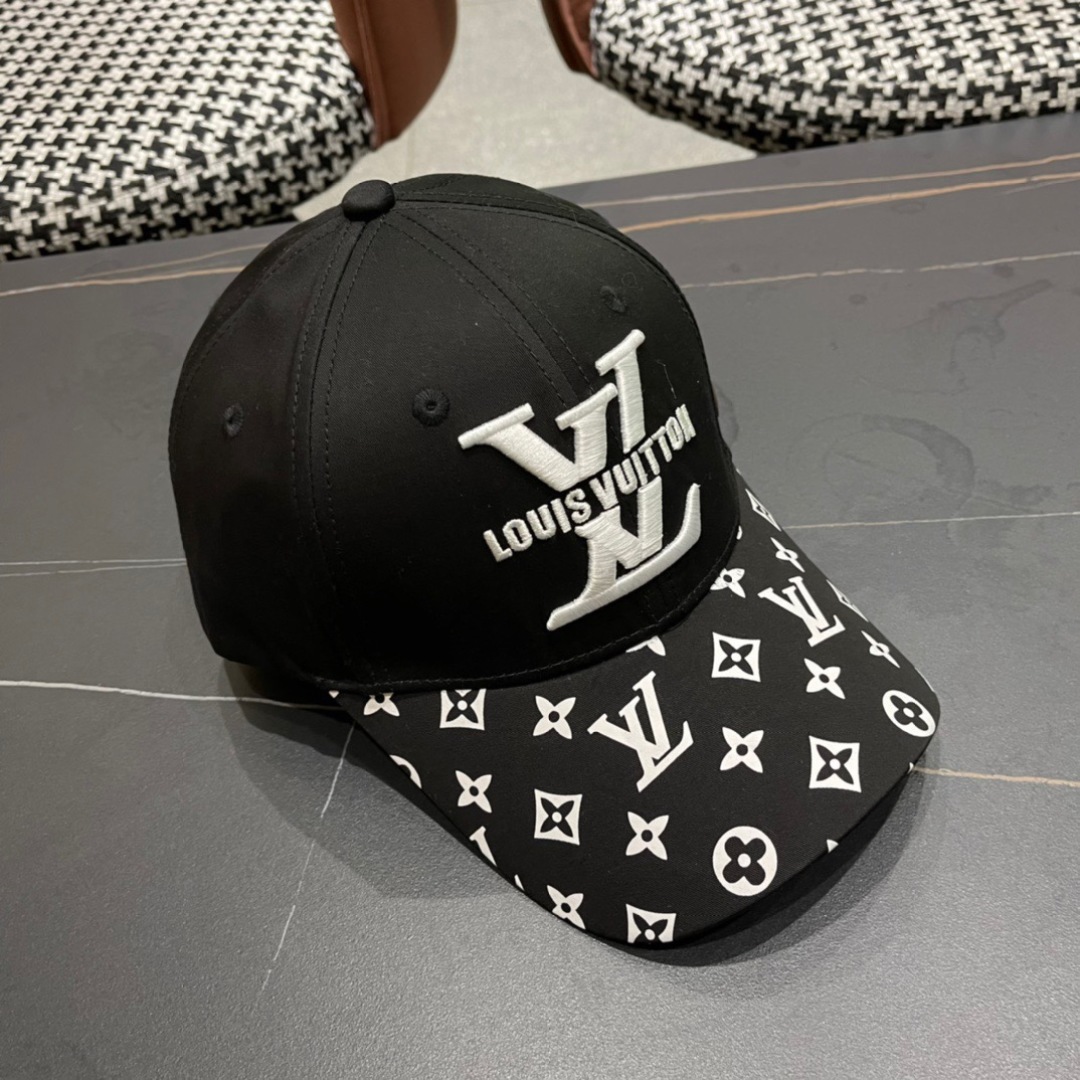   LouiVuittonLV 2025专柜新款路易威登家刺绣棒球帽，简单大方 男女通用遮阳帽，