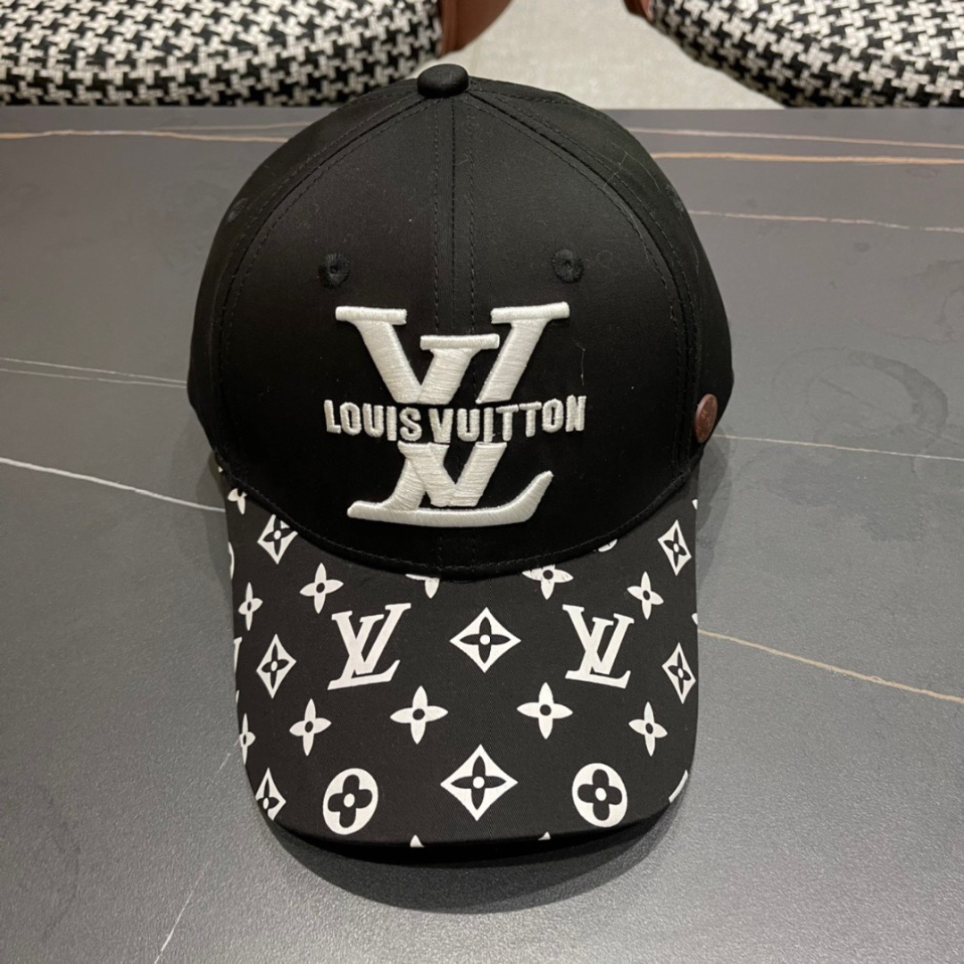   LouiVuittonLV 2025专柜新款路易威登家刺绣棒球帽，简单大方 男女通用遮阳帽，