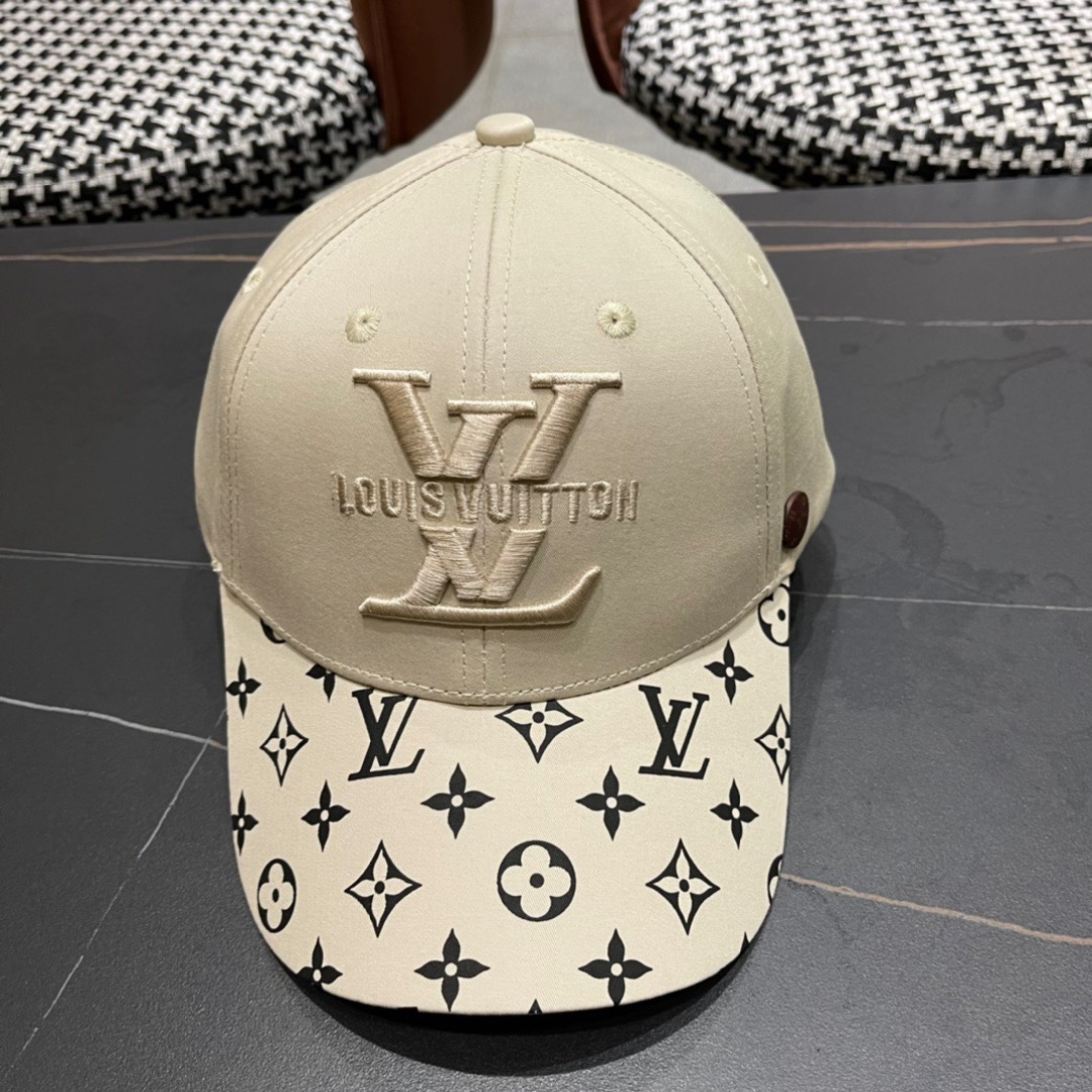   LouiVuittonLV 2025专柜新款路易威登家刺绣棒球帽，简单大方 男女通用遮阳帽，