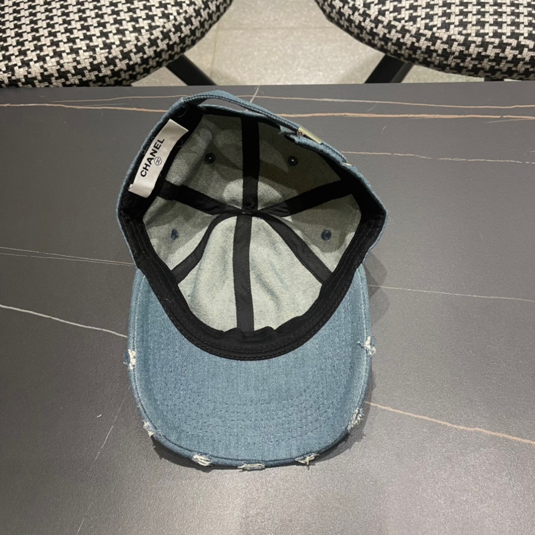  香奈儿CHANEL 2025牛仔新品棒球帽，经典简约，时尚休闲设计 跑量新品