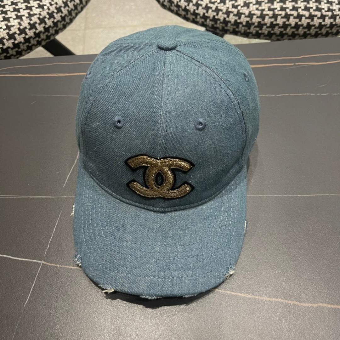  香奈儿CHANEL 2025牛仔新品棒球帽，经典简约，时尚休闲设计 跑量新品