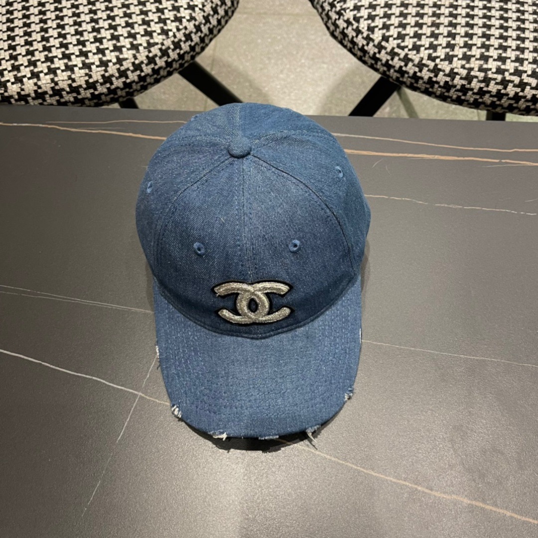  香奈儿CHANEL 2025牛仔新品棒球帽，经典简约，时尚休闲设计 跑量新品