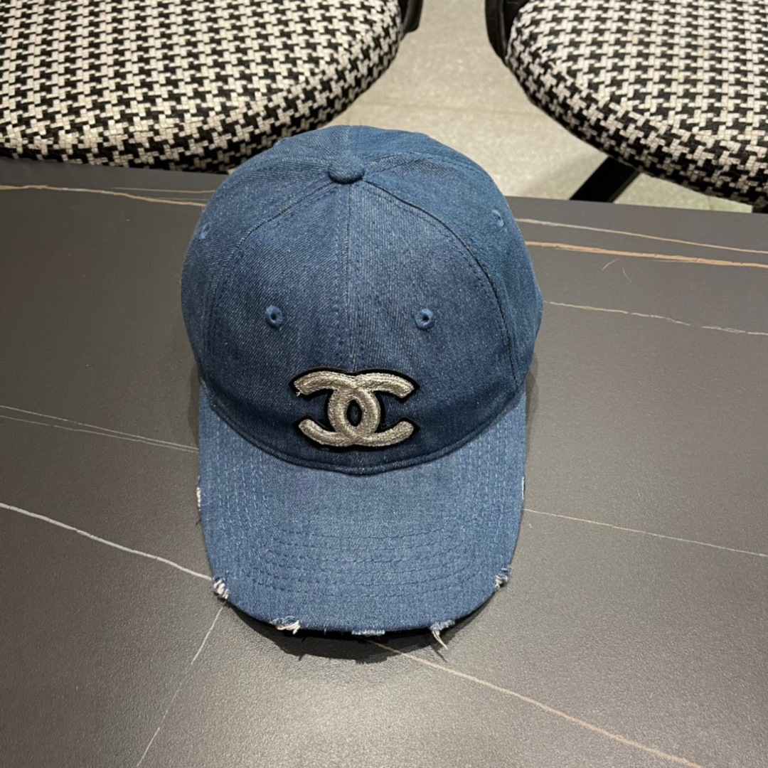  香奈儿CHANEL 2025牛仔新品棒球帽，经典简约，时尚休闲设计 跑量新品