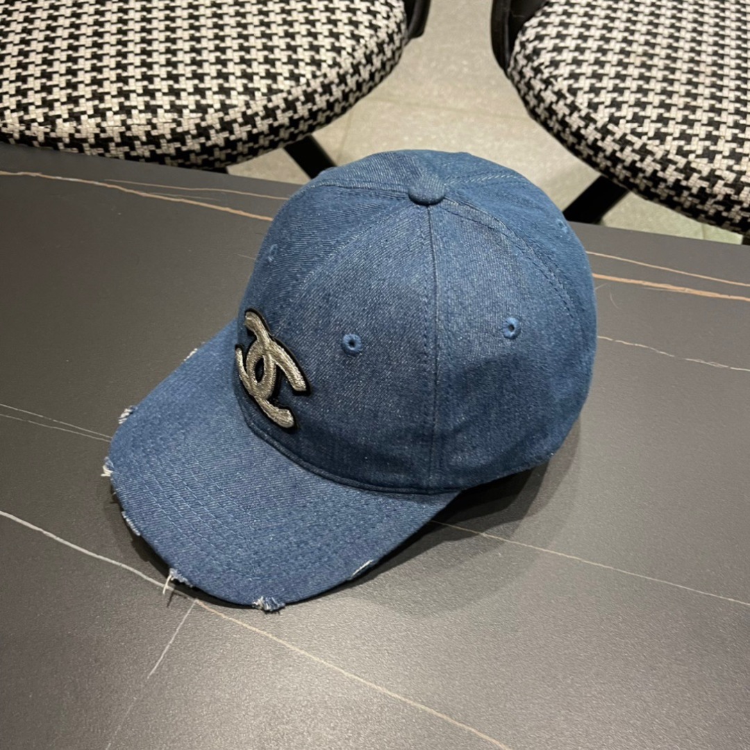  香奈儿CHANEL 2025牛仔新品棒球帽，经典简约，时尚休闲设计 跑量新品