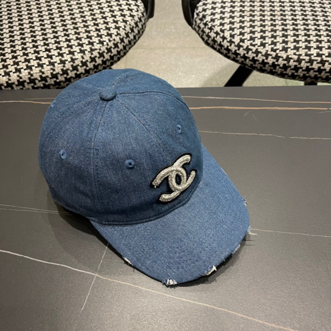  香奈儿CHANEL 2025牛仔新品棒球帽，经典简约，时尚休闲设计 跑量新品