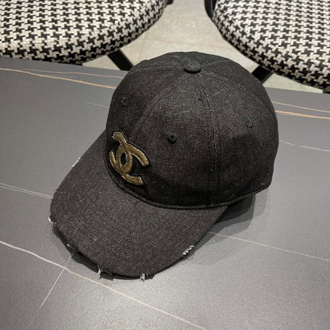  香奈儿CHANEL 2025牛仔新品棒球帽，经典简约，时尚休闲设计 跑量新品