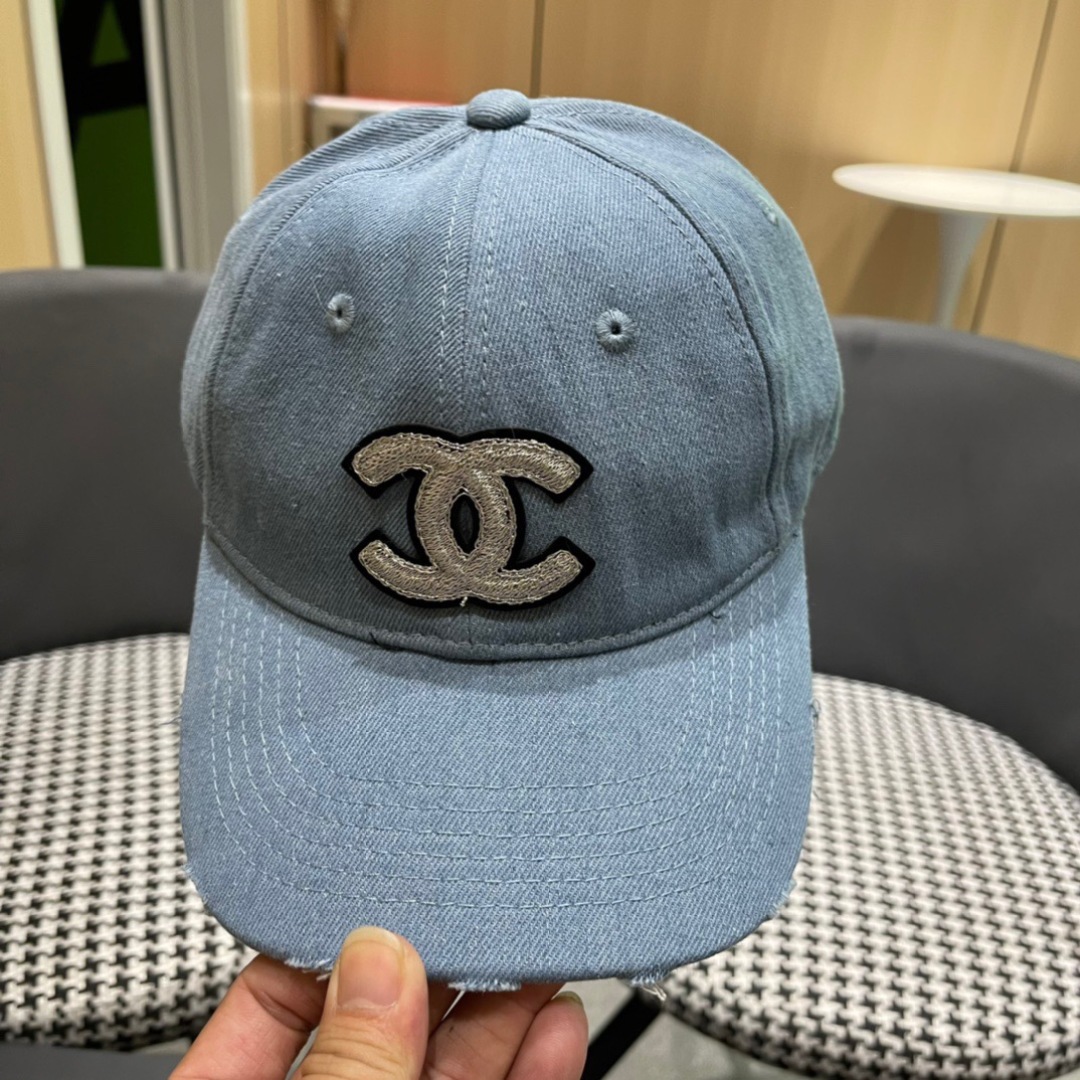 香奈儿CHANEL 2025牛仔新品棒球帽，经典简约，时尚休闲设计 跑量新品
