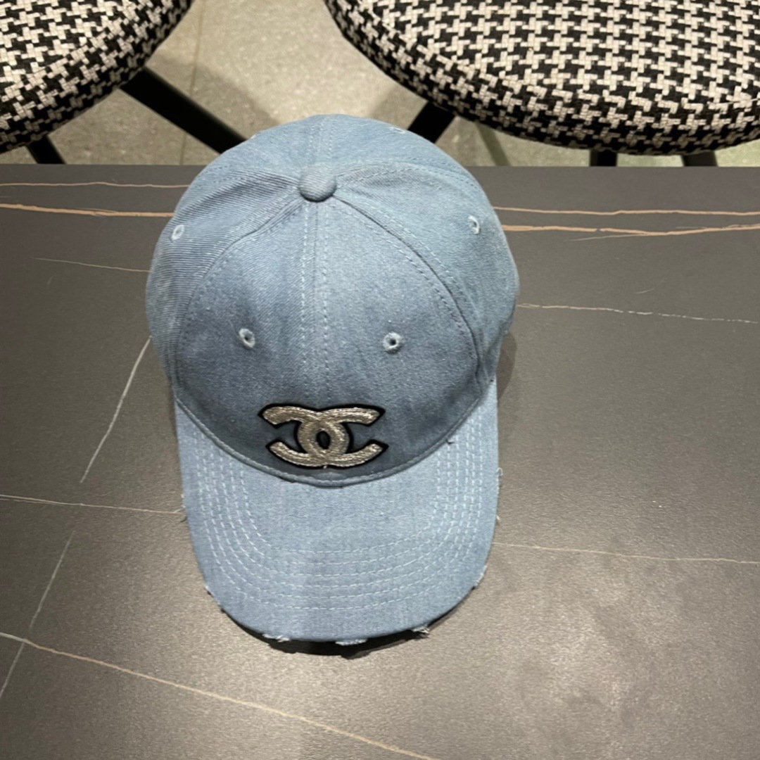  香奈儿CHANEL 2025牛仔新品棒球帽，经典简约，时尚休闲设计 跑量新品