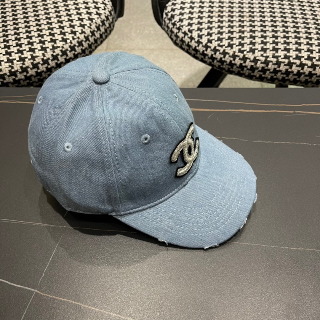  香奈儿CHANEL 2025牛仔新品棒球帽，经典简约，时尚休闲设计 跑量新品