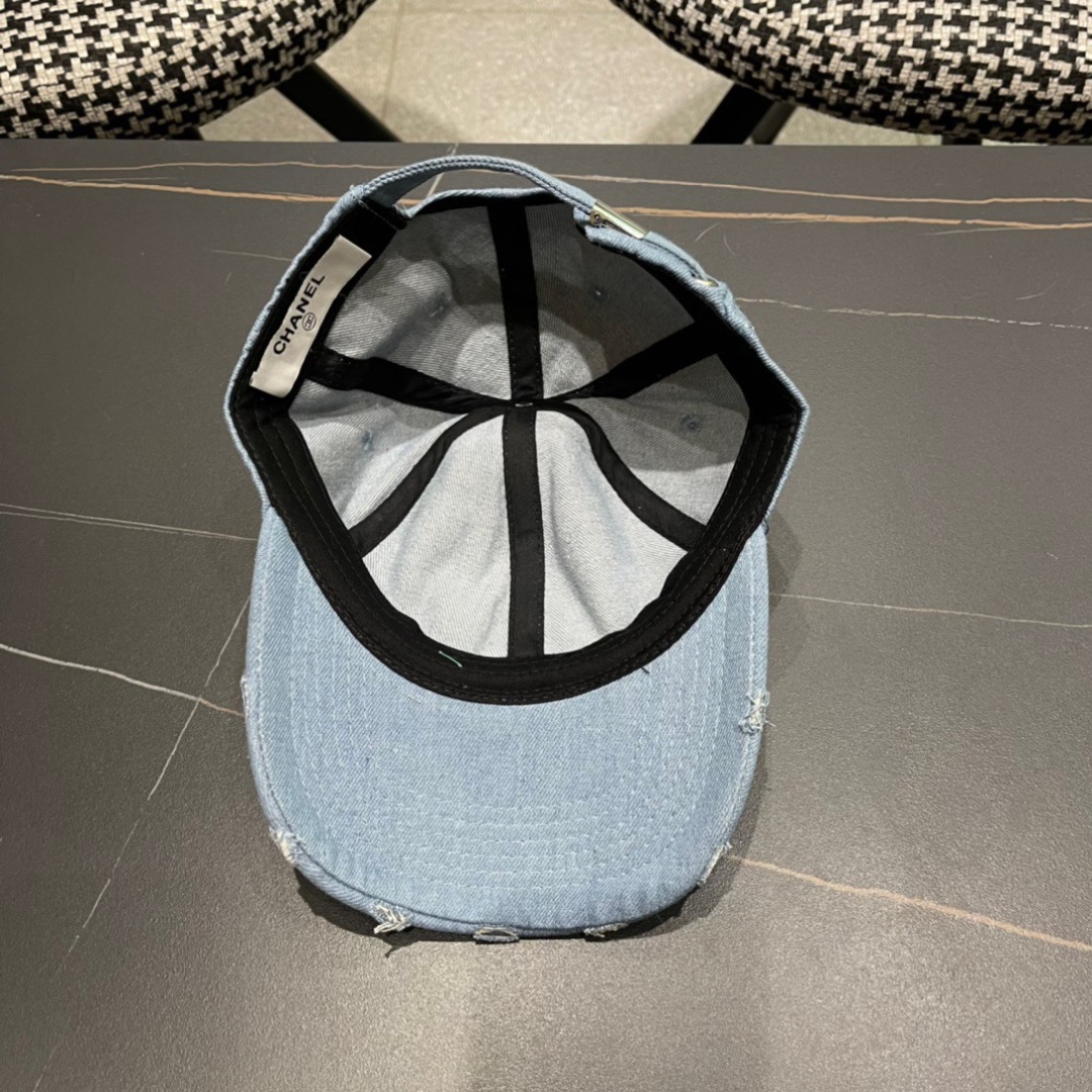  香奈儿CHANEL 2025牛仔新品棒球帽，经典简约，时尚休闲设计 跑量新品