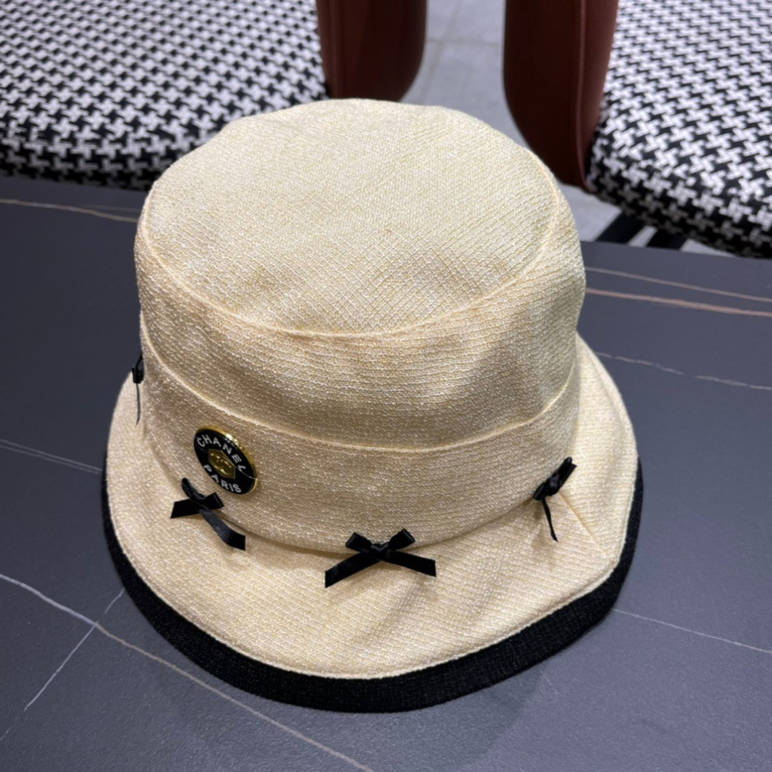  香奈儿CHANEL 春夏新品蝴蝶兰渔夫帽，logo小香经典简约，时尚休闲设计 跑量新品