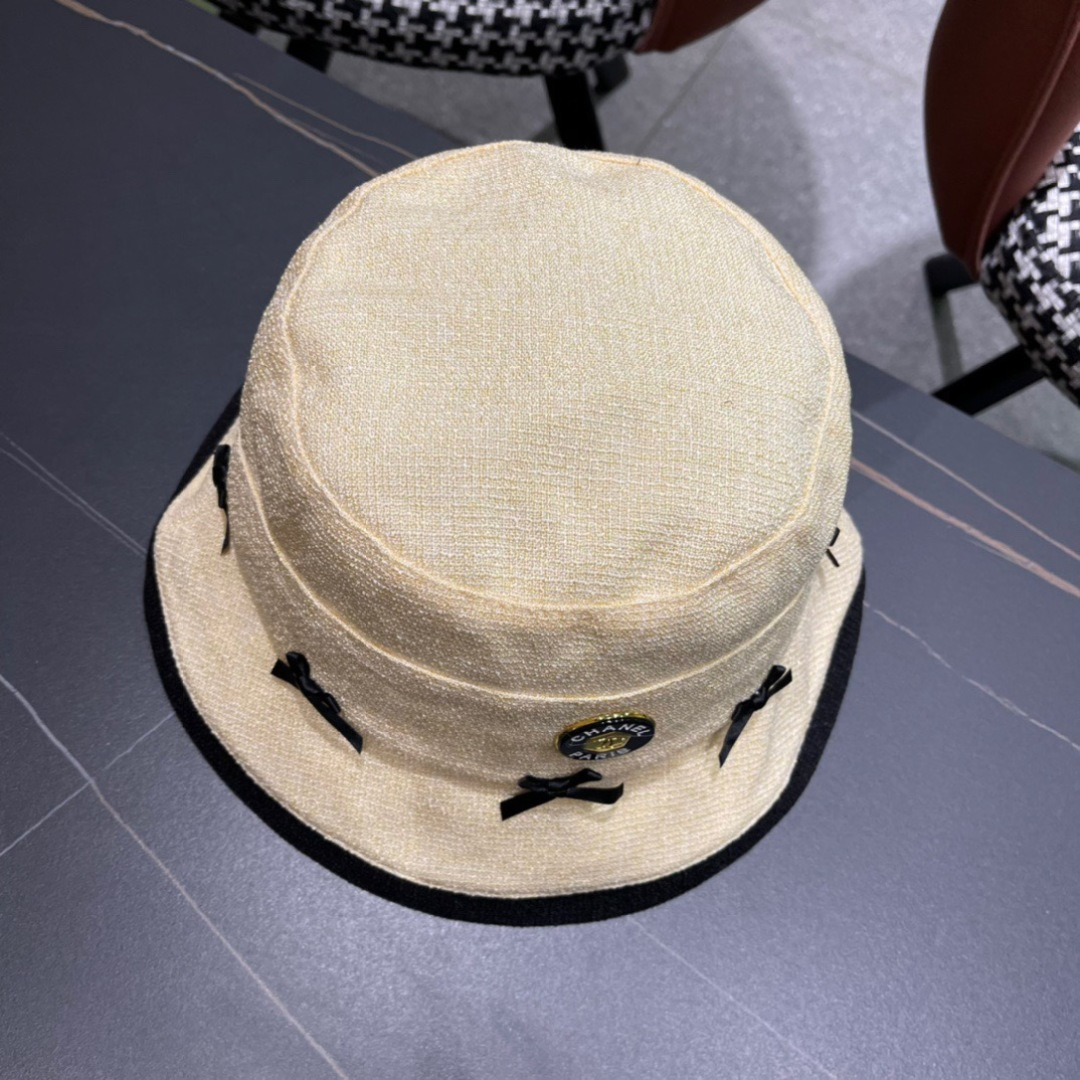  香奈儿CHANEL 春夏新品蝴蝶兰渔夫帽，logo小香经典简约，时尚休闲设计 跑量新品