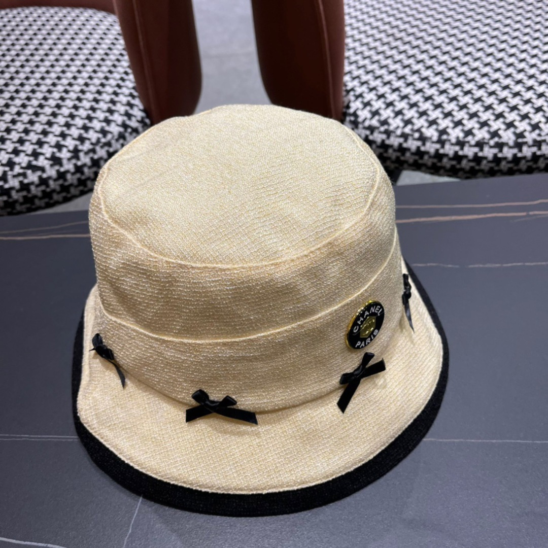  香奈儿CHANEL 春夏新品蝴蝶兰渔夫帽，logo小香经典简约，时尚休闲设计 跑量新品