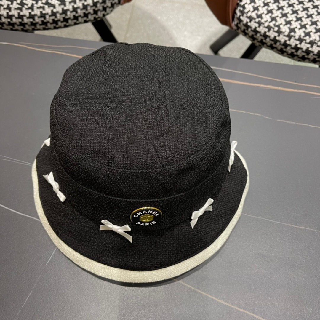  香奈儿CHANEL 春夏新品蝴蝶兰渔夫帽，logo小香经典简约，时尚休闲设计 跑量新品
