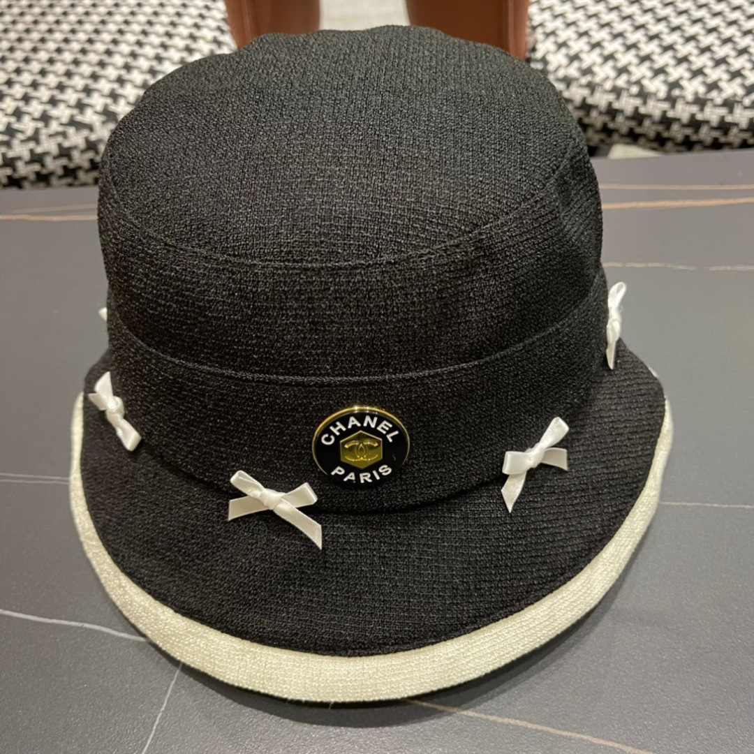  香奈儿CHANEL 春夏新品蝴蝶兰渔夫帽，logo小香经典简约，时尚休闲设计 跑量新品