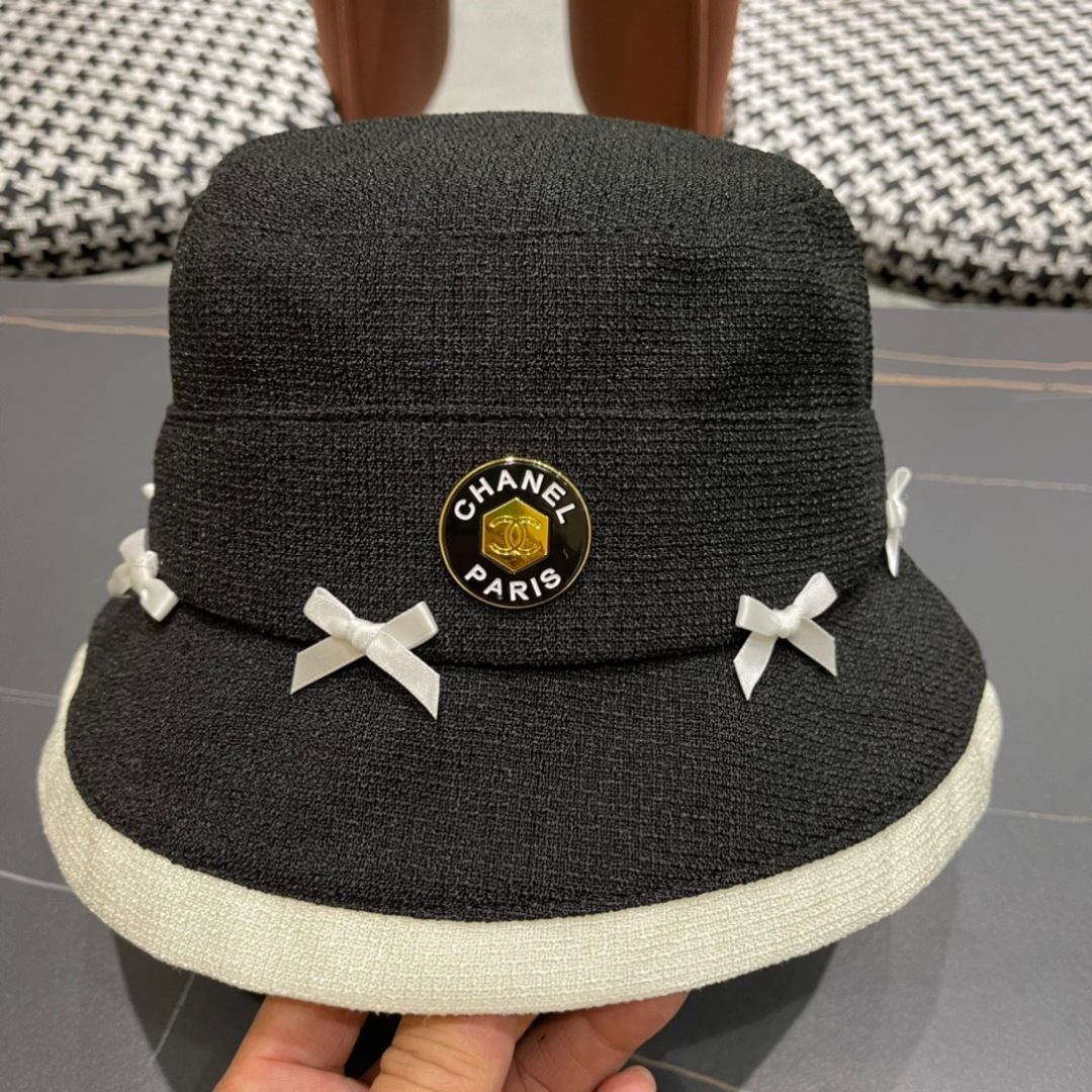  香奈儿CHANEL 春夏新品蝴蝶兰渔夫帽，logo小香经典简约，时尚休闲设计 跑量新品