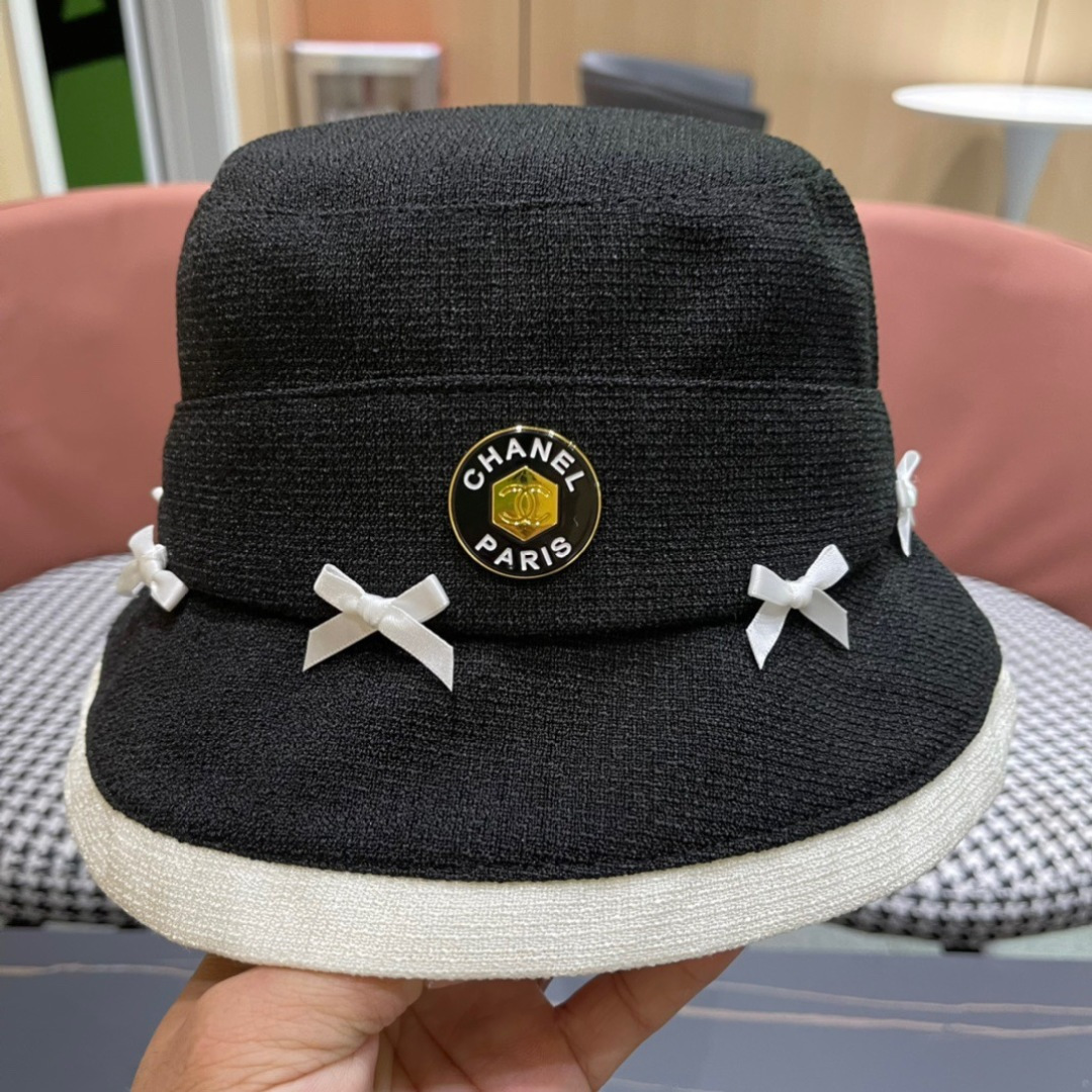  香奈儿CHANEL 春夏新品蝴蝶兰渔夫帽，logo小香经典简约，时尚休闲设计 跑量新品