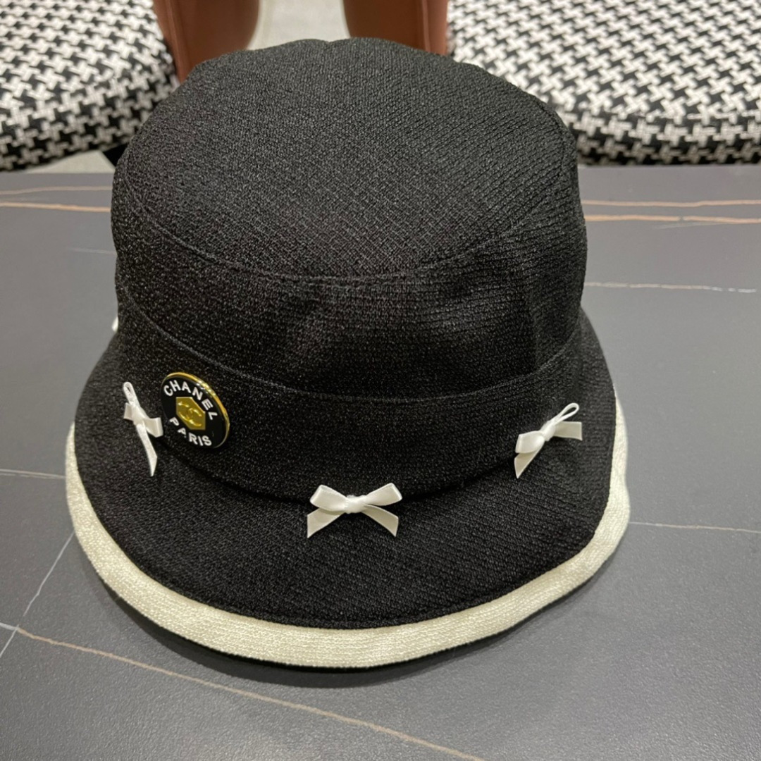  香奈儿CHANEL 春夏新品蝴蝶兰渔夫帽，logo小香经典简约，时尚休闲设计 跑量新品