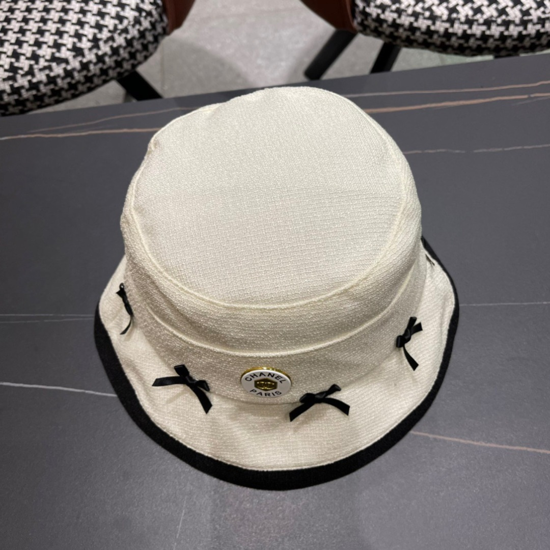  香奈儿CHANEL 春夏新品蝴蝶兰渔夫帽，logo小香经典简约，时尚休闲设计 跑量新品