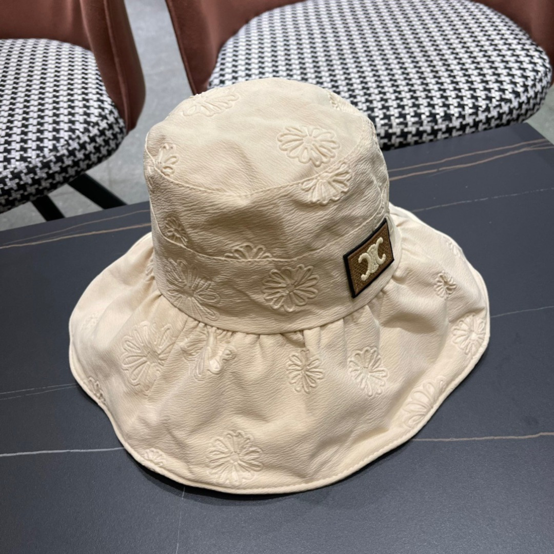  CELINE2025赛琳新款渔夫帽女春夏季遮阳帽韩版太阳帽 