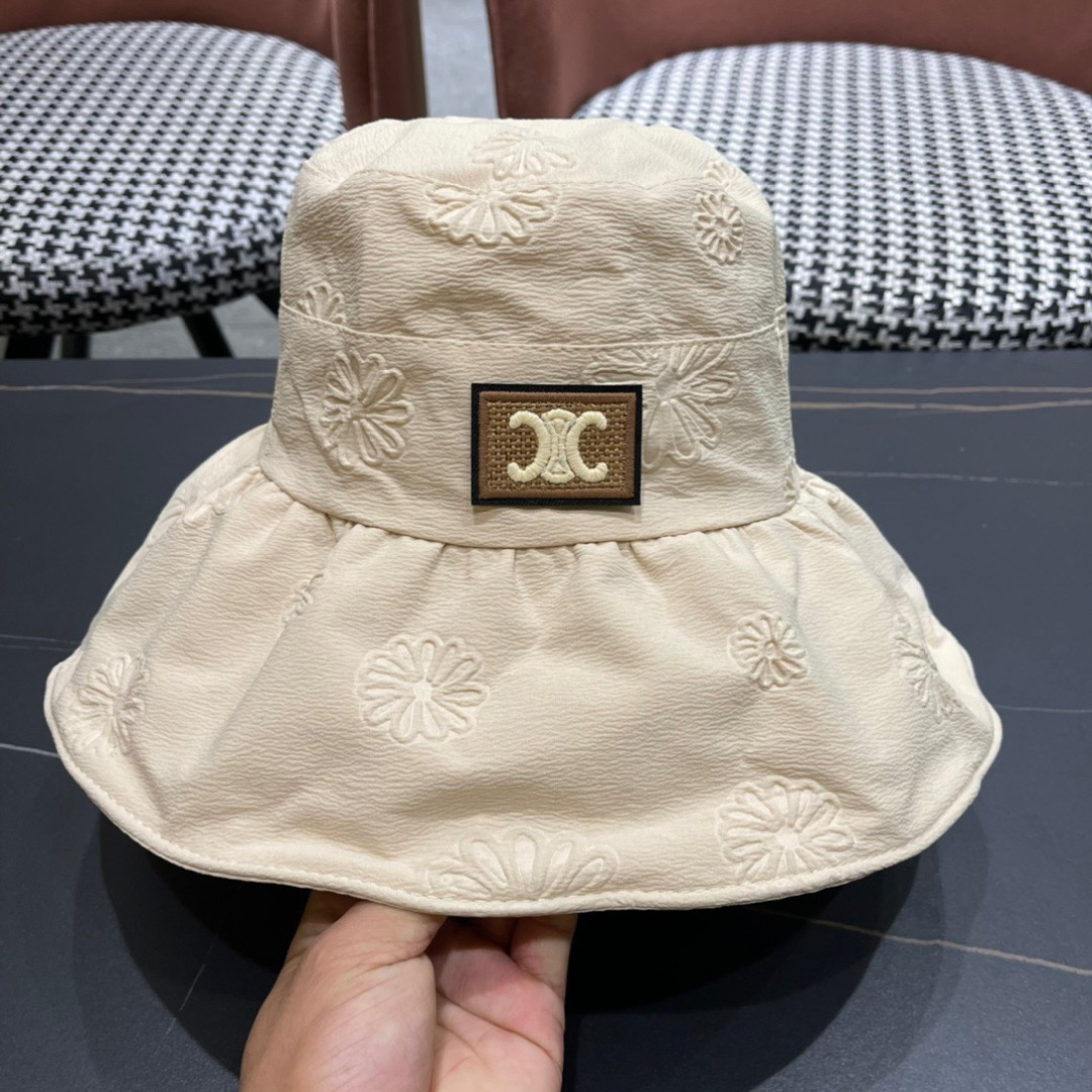  CELINE2025赛琳新款渔夫帽女春夏季遮阳帽韩版太阳帽 