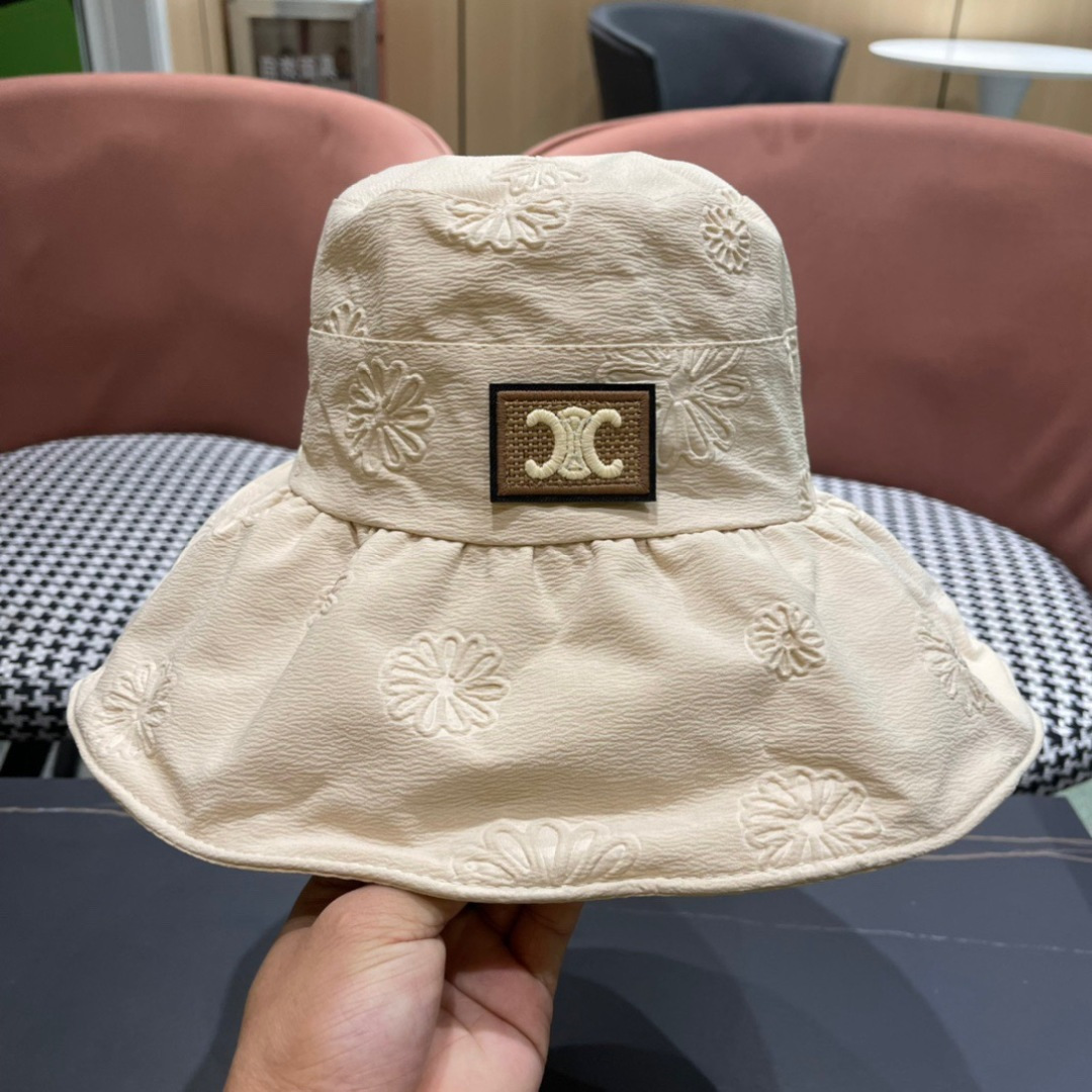 CELINE2025赛琳新款渔夫帽女春夏季遮阳帽韩版太阳帽 