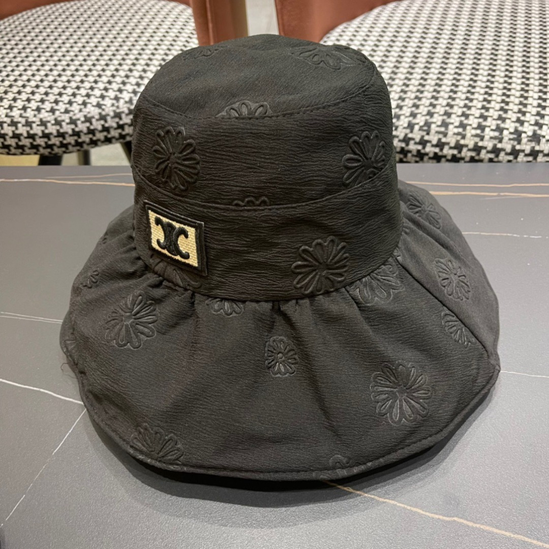  CELINE2025赛琳新款渔夫帽女春夏季遮阳帽韩版太阳帽 