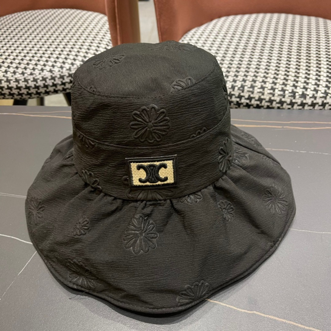  CELINE2025赛琳新款渔夫帽女春夏季遮阳帽韩版太阳帽 