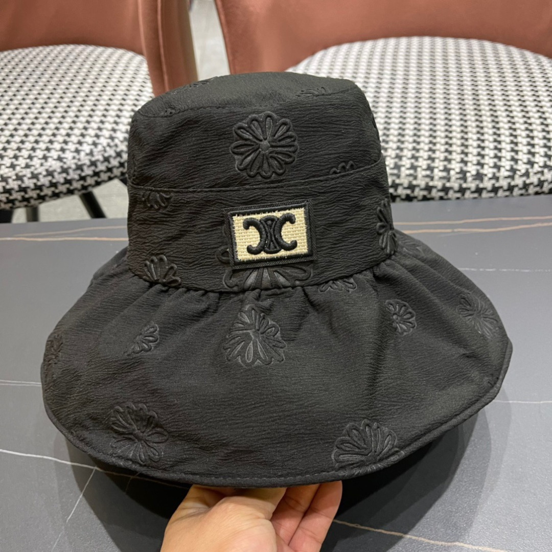  CELINE2025赛琳新款渔夫帽女春夏季遮阳帽韩版太阳帽 