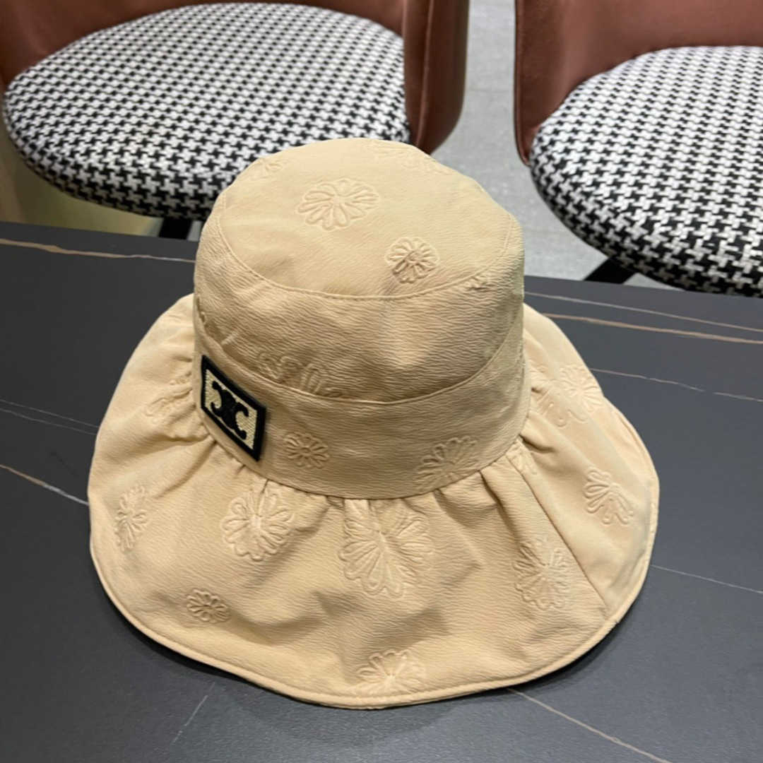  CELINE2025赛琳新款渔夫帽女春夏季遮阳帽韩版太阳帽 