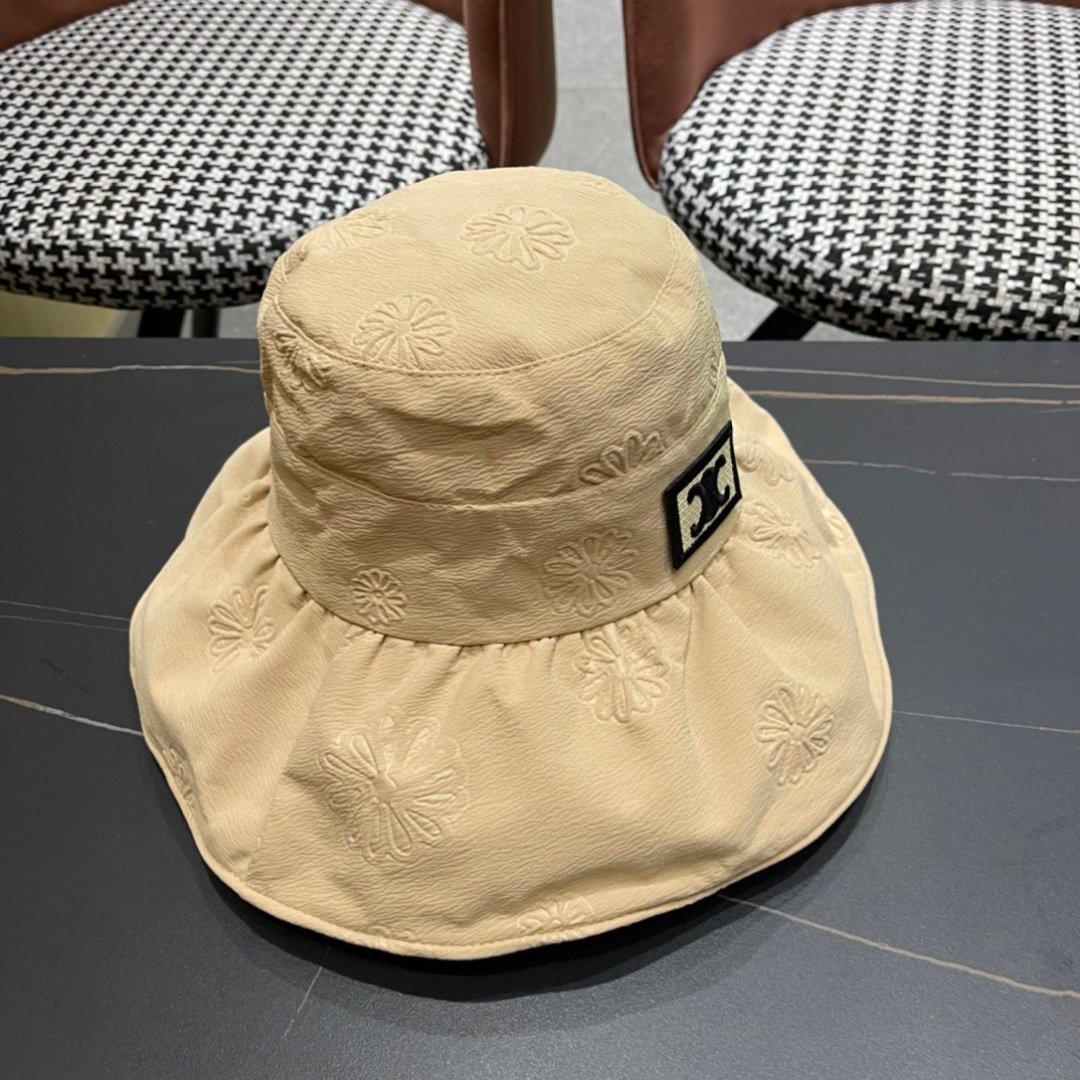  CELINE2025赛琳新款渔夫帽女春夏季遮阳帽韩版太阳帽 