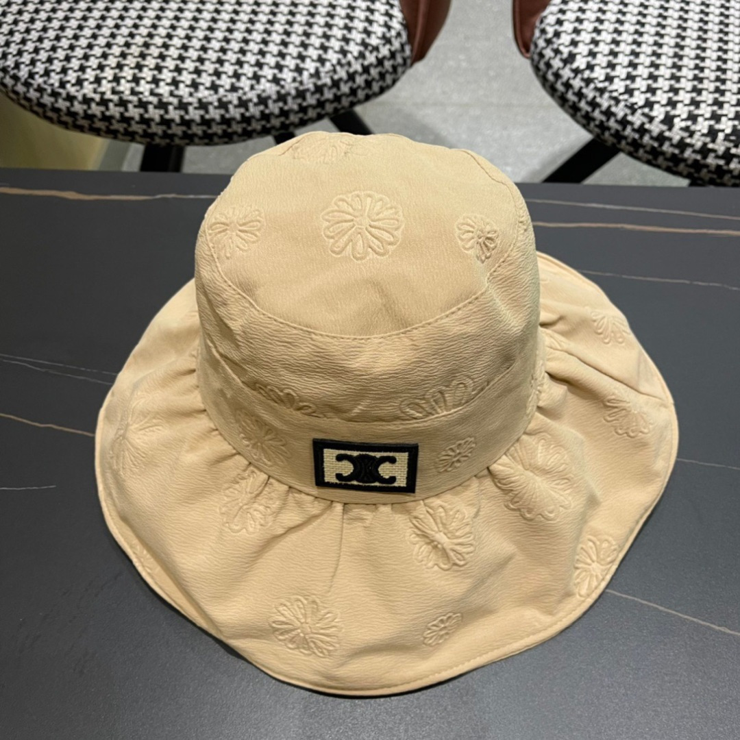  CELINE2025赛琳新款渔夫帽女春夏季遮阳帽韩版太阳帽 