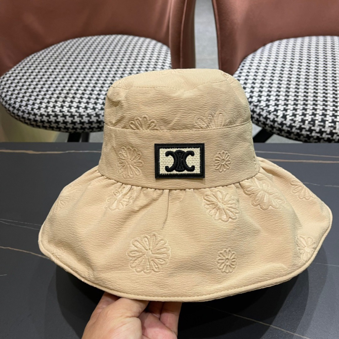  CELINE2025赛琳新款渔夫帽女春夏季遮阳帽韩版太阳帽 