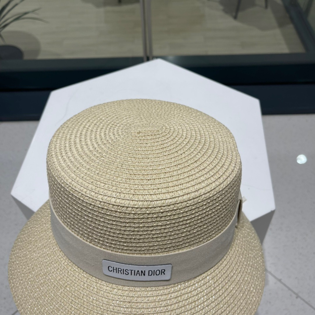  Dior迪奥新款草帽，平顶桶帽头